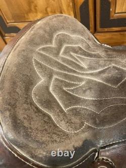 Vintage Action Co Western Saddle, 15 Padded Seat, Favorite For Trail Riders