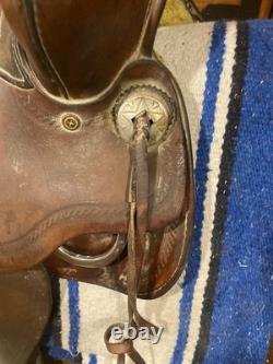 Vintage Action Co Western Saddle, 15 Padded Seat, Favorite For Trail Riders