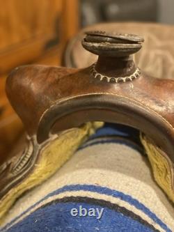 Vintage Action Co Western Saddle, 15 Padded Seat, Favorite For Trail Riders