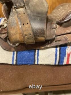 Vintage Action Co Western Saddle, 15 Padded Seat, Favorite For Trail Riders