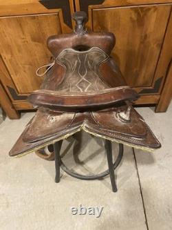 Vintage Action Co Western Saddle, 15 Padded Seat, Favorite For Trail Riders
