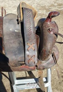 Vintage Al Furstnow #405 Saddle Miles City, Montana 12½ Seat Tooled