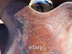 Vintage Al Furstnow #405 Saddle Miles City, Montana 12½ Seat Tooled