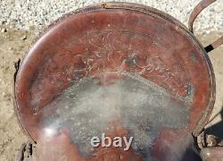 Vintage Al Furstnow #405 Saddle Miles City, Montana 12½ Seat Tooled