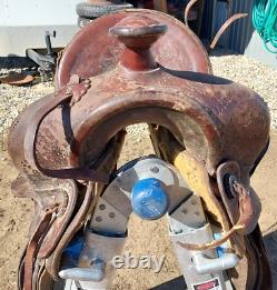 Vintage Al Furstnow #405 Saddle Miles City, Montana 12½ Seat Tooled