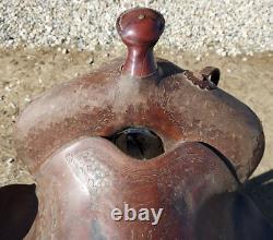 Vintage Al Furstnow #405 Saddle Miles City, Montana 12½ Seat Tooled
