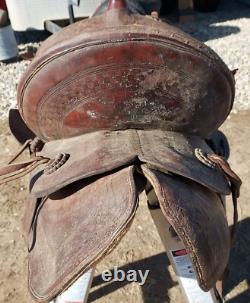 Vintage Al Furstnow #405 Saddle Miles City, Montana 12½ Seat Tooled
