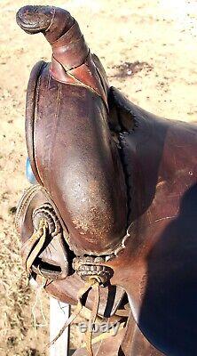 Vintage Al Furstnow #488 Saddle Miles City, Montana 14 Seat Tooled