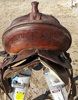 Vintage Al Furstnow #488 Saddle Miles City, Montana 14 Seat Tooled