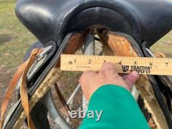 Vintage/Antique 13 youth Western parade saddle withsilver horse heads