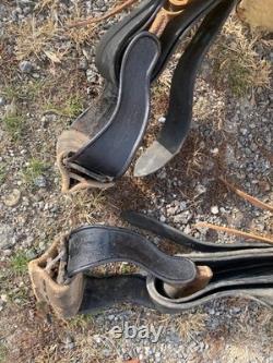 Vintage/Antique 13 youth Western parade saddle withsilver horse heads