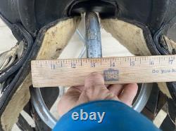 Vintage/Antique 15.5 Simco Western saddle withsilver diamonds, tapaderos