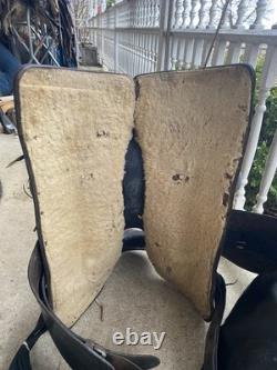 Vintage/Antique 15.5 Simco Western saddle withsilver diamonds, tapaderos