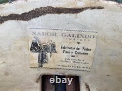 Vintage/Antique Galindo 14 Mexican vaquero saddle withsaddle bags, sword scabbard