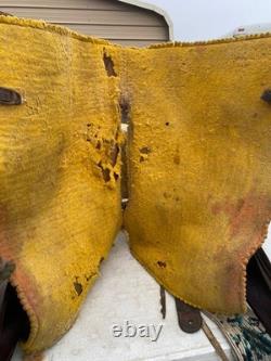 Vintage/Antique Galindo 14 Mexican vaquero saddle withsaddle bags, sword scabbard