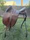 Vintage Antique Original Brown Leather Horse Saddle