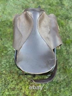 Vintage Antique Original Brown Leather Horse Saddle