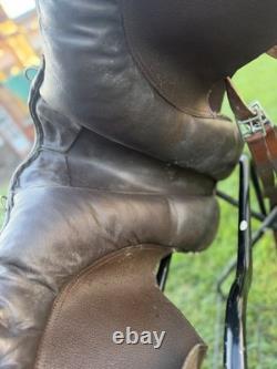 Vintage Antique Original Brown Leather Horse Saddle