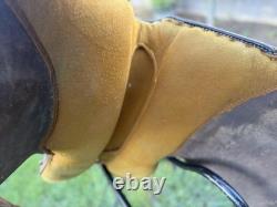 Vintage Antique Original Brown Leather Horse Saddle