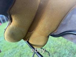 Vintage Antique Original Brown Leather Horse Saddle