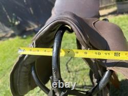 Vintage Antique Original Brown Leather Horse Saddle