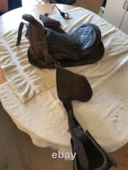 Vintage Antique Western Horse Saddle 15 Tooled Leather Working Ranch Cowboy