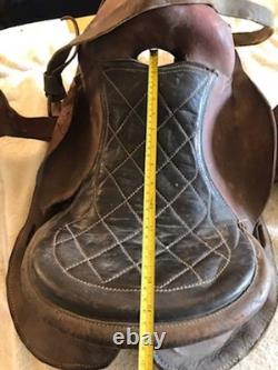 Vintage Antique Western Horse Saddle 15 Tooled Leather Working Ranch Cowboy