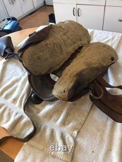 Vintage Antique Western Horse Saddle 15 Tooled Leather Working Ranch Cowboy