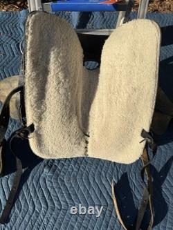 Vintage B Bar B Saddlery 14 Black Tooled Leather Western Trail Horse Saddle