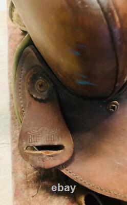 Vintage BIG HORN 14.5 Western Horse Leather Saddle Large Child to Small Adult
