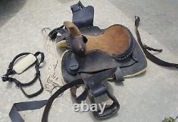 Vintage Beautiful Western Tooled Leather Horse Riding Saddle 13.5 Seat & Xtras