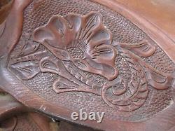 Vintage Big Horn Child's Western Tooled Pony Saddle