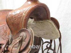 Vintage Big Horn Child's Western Tooled Pony Saddle