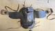 Vintage Black Leather Western Saddle With A Horn, Swells And