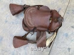 Vintage Bona Allen Leather Service Horse Saddle Stirrups 12in Worn Western Tack