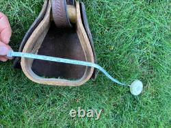 Vintage Bona Allen Leather Service Horse Saddle Stirrups 12in Worn Western Tack