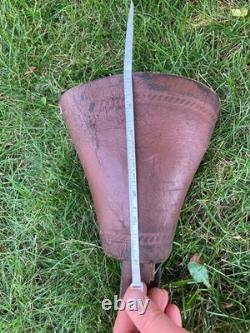 Vintage Bona Allen Leather Service Horse Saddle Stirrups 12in Worn Western Tack