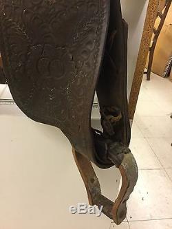 Vintage Bona Allen Saddle With Fancy Tooling