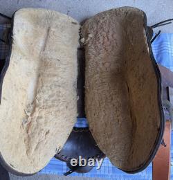 Vintage Bona Allen western saddle, 15 with matching rear cinch
