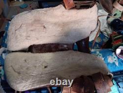 Vintage Bonanza Big Horn Leather Western Saddle 14 Seat Nice Tooling Repaired
