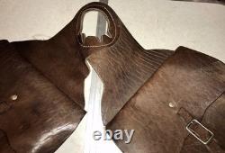 Vintage Brown Leather Small Horse Saddlebag