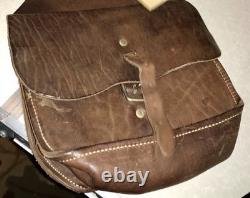 Vintage Brown Leather Small Horse Saddlebag