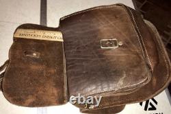 Vintage Brown Leather Small Horse Saddlebag