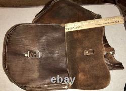 Vintage Brown Leather Small Horse Saddlebag