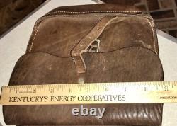 Vintage Brown Leather Small Horse Saddlebag