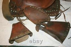 Vintage Child's Leather Pony Or Miniature Horse Western Saddle