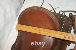 Vintage Child's Leather Pony Or Miniature Horse Western Saddle