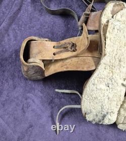 Vintage Children's Tooled Leather Horse Saddle, 11 Seat, Western Farm Decor