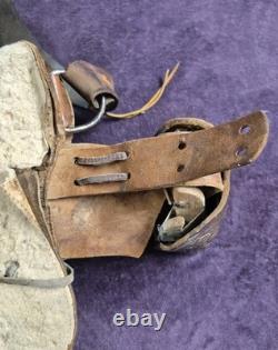 Vintage Children's Tooled Leather Horse Saddle, 11 Seat, Western Farm Decor