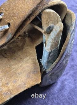 Vintage Children's Tooled Leather Horse Saddle, 11 Seat, Western Farm Decor